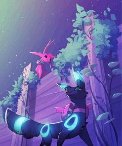 Umbreon And Espeon Art Diamond Painting