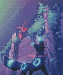 Umbreon And Espeon Art Diamond Painting