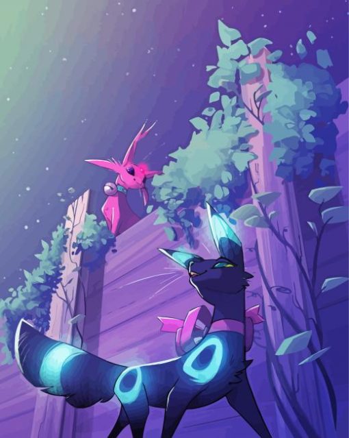 Umbreon And Espeon Art Diamond Painting