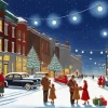 Vintage Christmas Evening Street Diamond Painting