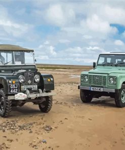 Vintage Land Rover Cars Diamond Painting