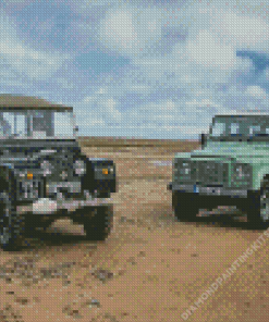 Vintage Land Rover Cars Diamond Painting