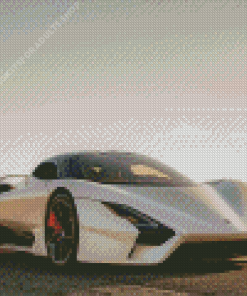 White SSC Tuatara Car Diamond Painting