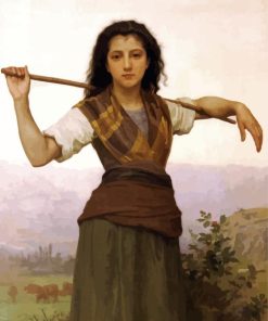 William Adolphe Bouguereau The Shepherdess Diamond Painting