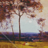 Arthur Streeton Above Us Great Grave Sky Diamond Painting