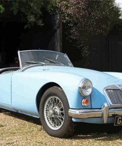 Blue MGA Car Diamond Painting