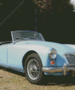 Blue MGA Car Diamond Painting