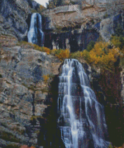 Bridal Veil Falls Landscape Diamond Painting