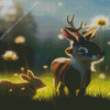 Cute Bunny Deer Diamond Painting