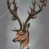 Deer Wearing Clothes Diamond Painting