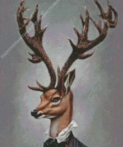 Deer Wearing Clothes Diamond Painting