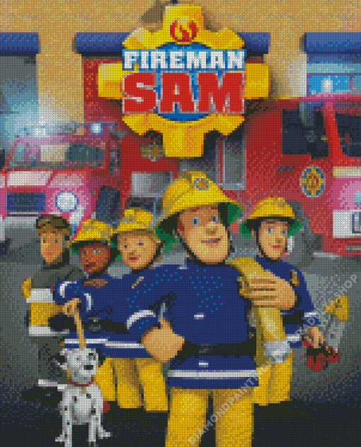 Fireman Sam Poster Diamond Painting