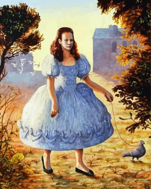 Girl With Pigeon Diamond Painting