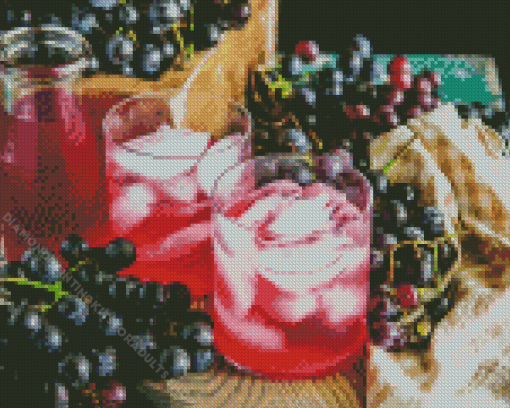 Grape Juice Diamond Painting