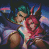 League Of Legends xayah Rakan Diamond Painting