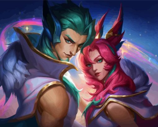 League Of Legends xayah Rakan Diamond Painting