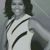 Michelle Obama Black And White Diamond Painting