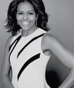 Michelle Obama Black And White Diamond Painting