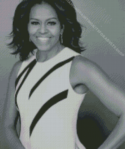 Michelle Obama Black And White Diamond Painting