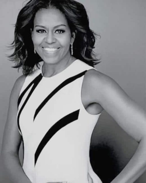 Michelle Obama Black And White Diamond Painting