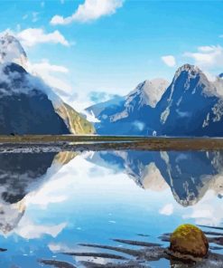 Milford Sound Landscape Diamond Painting