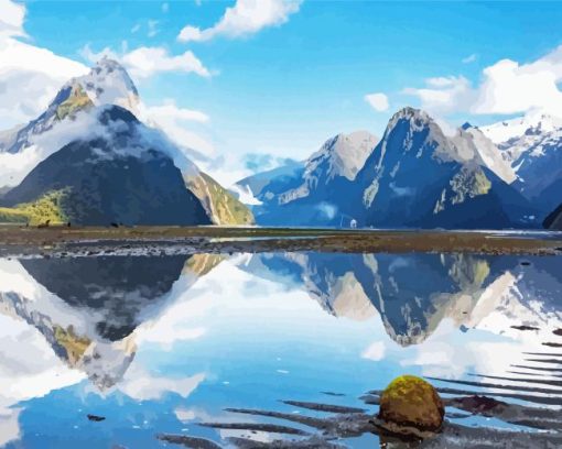 Milford Sound Landscape Diamond Painting