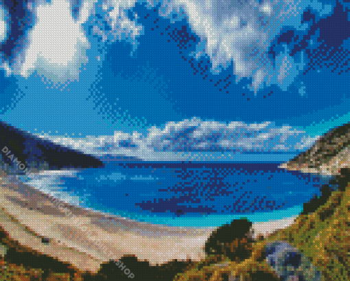 Myrtos Beach Kefalonia Diamond Painting