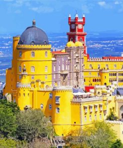 Palace of Sintra Mountains Diamond Painting