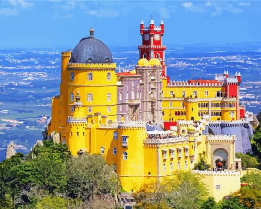 Palace of Sintra Mountains Diamond Painting