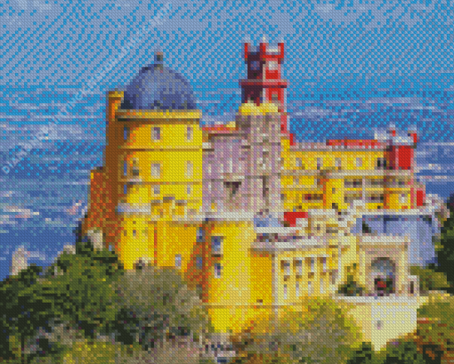 Palace of Sintra Mountains Diamond Painting