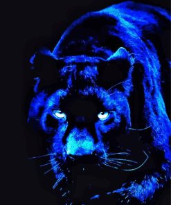 Panther Blue Animal Diamond Painting