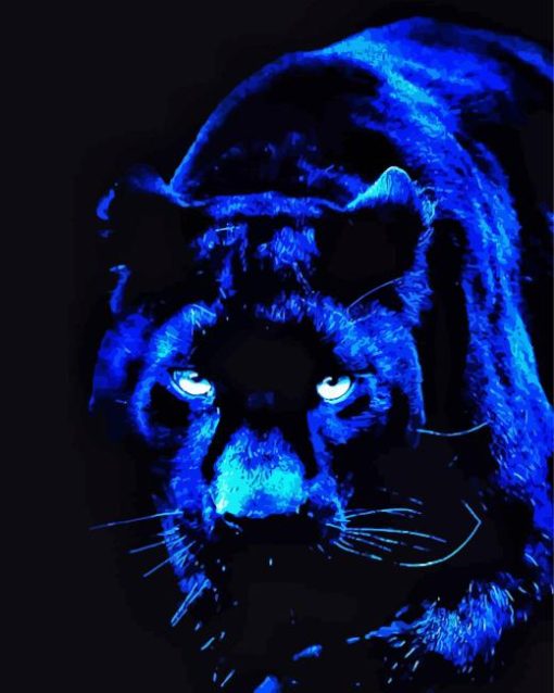 Panther Blue Animal Diamond Painting