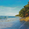 Playa Cocles Beach In Costa Rica Diamond Painting