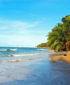 Playa Cocles Beach In Costa Rica Diamond Painting