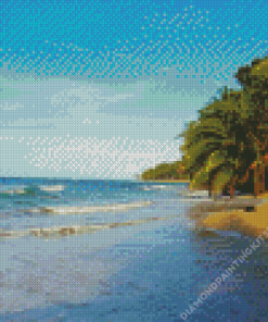 Playa Cocles Beach In Costa Rica Diamond Painting