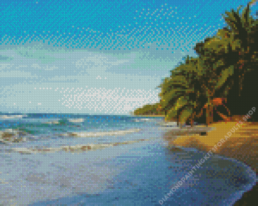 Playa Cocles Beach In Costa Rica Diamond Painting