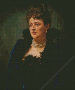 Portrait Of Bona Ossowiecki By Jan Matejko Diamond Painting