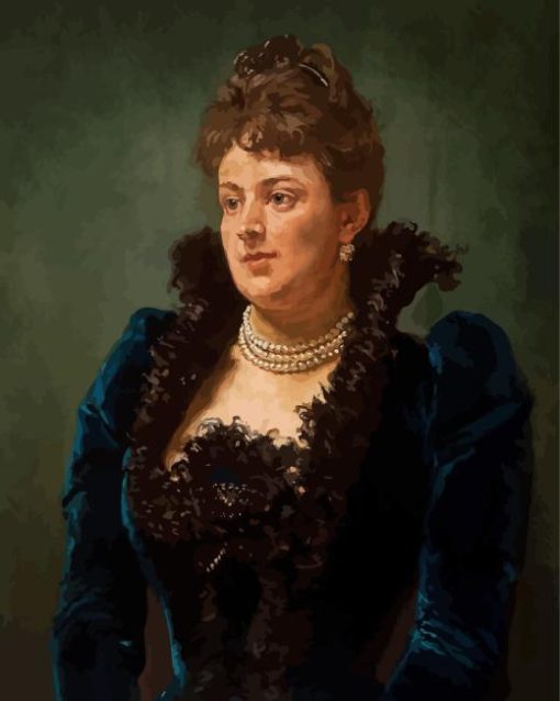 Portrait Of Bona Ossowiecki By Jan Matejko Diamond Painting