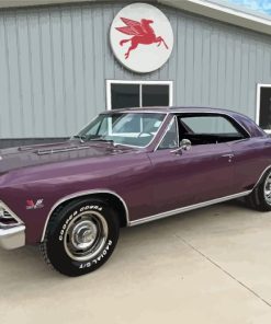 Purple 66 Chevelle Classic car Diamond Painting