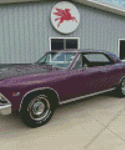 Purple 66 Chevelle Classic car Diamond Painting