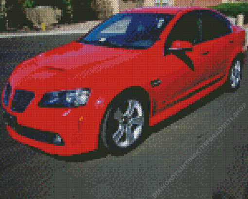 Red Pontiac G8 Diamond Painting