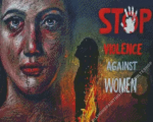 Stop Violence Against Women Diamond Painting