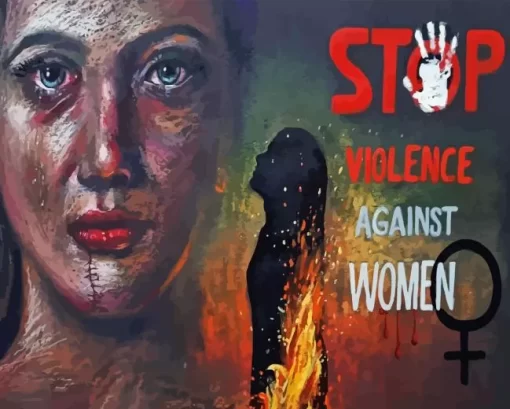 Stop Violence Against Women Diamond Painting