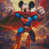 Superman Mickey Mouse Cartoon Diamond Painting