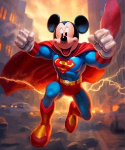 Superman Mickey Mouse Cartoon Diamond Painting