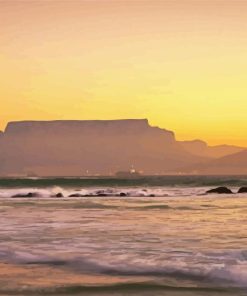 Table Mountain With Bloubergstrand Beach Diamond Painting