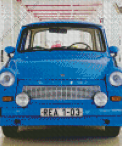 Trabant Blue Car Diamond Painting