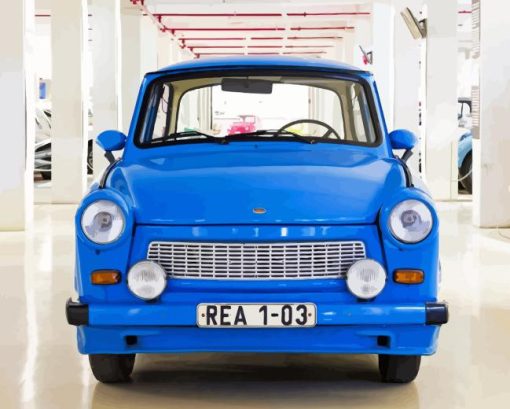 Trabant Blue Car Diamond Painting