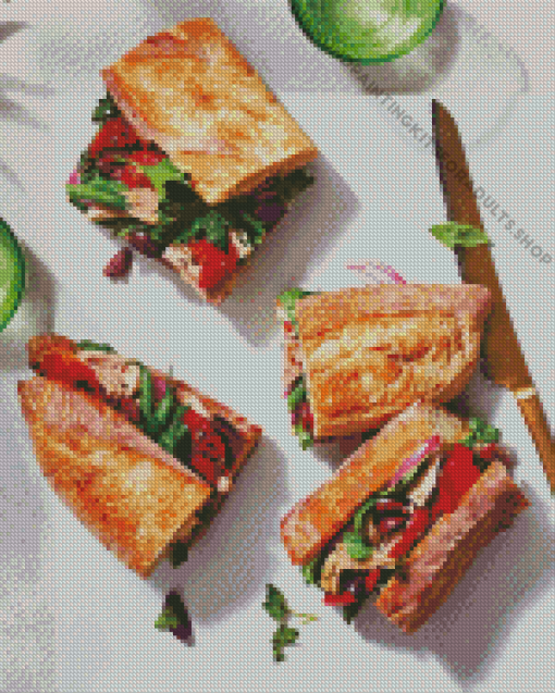 Tuna Nicoise Baguette Diamond Painting