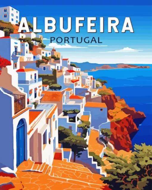 Albufeira Portugal Poster Diamond Painting